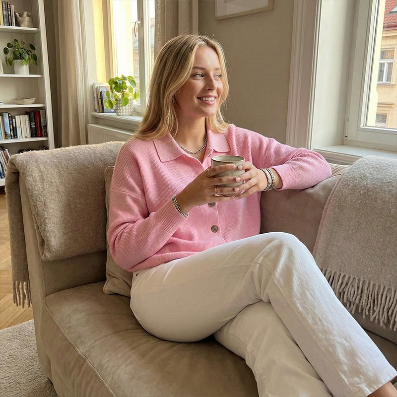 Everyday Casual Knit Button Down